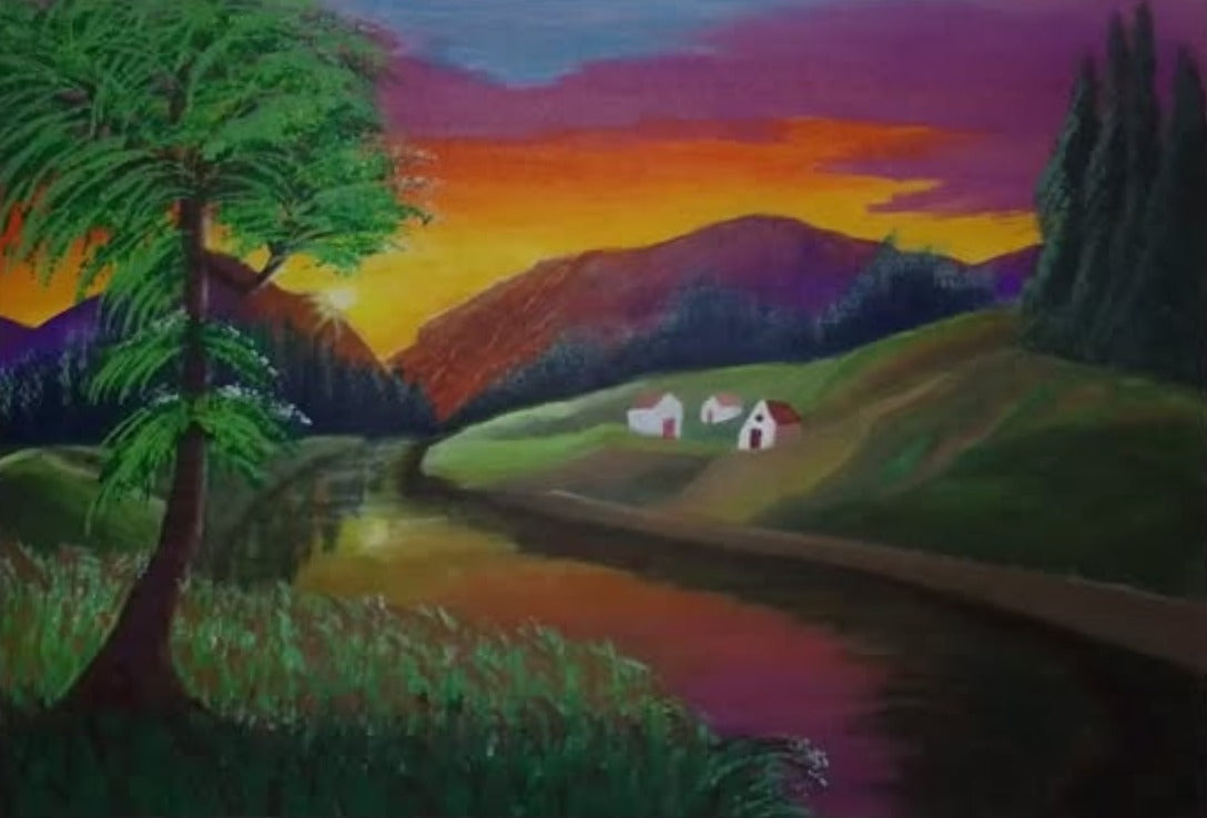 Coucher de soleil sur la vallée